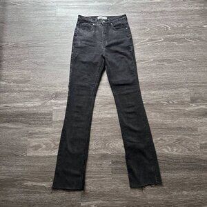 Befree Black High Rise Slim Flare Jeans w/ Slit Women's Size S (US 6) Stretchy